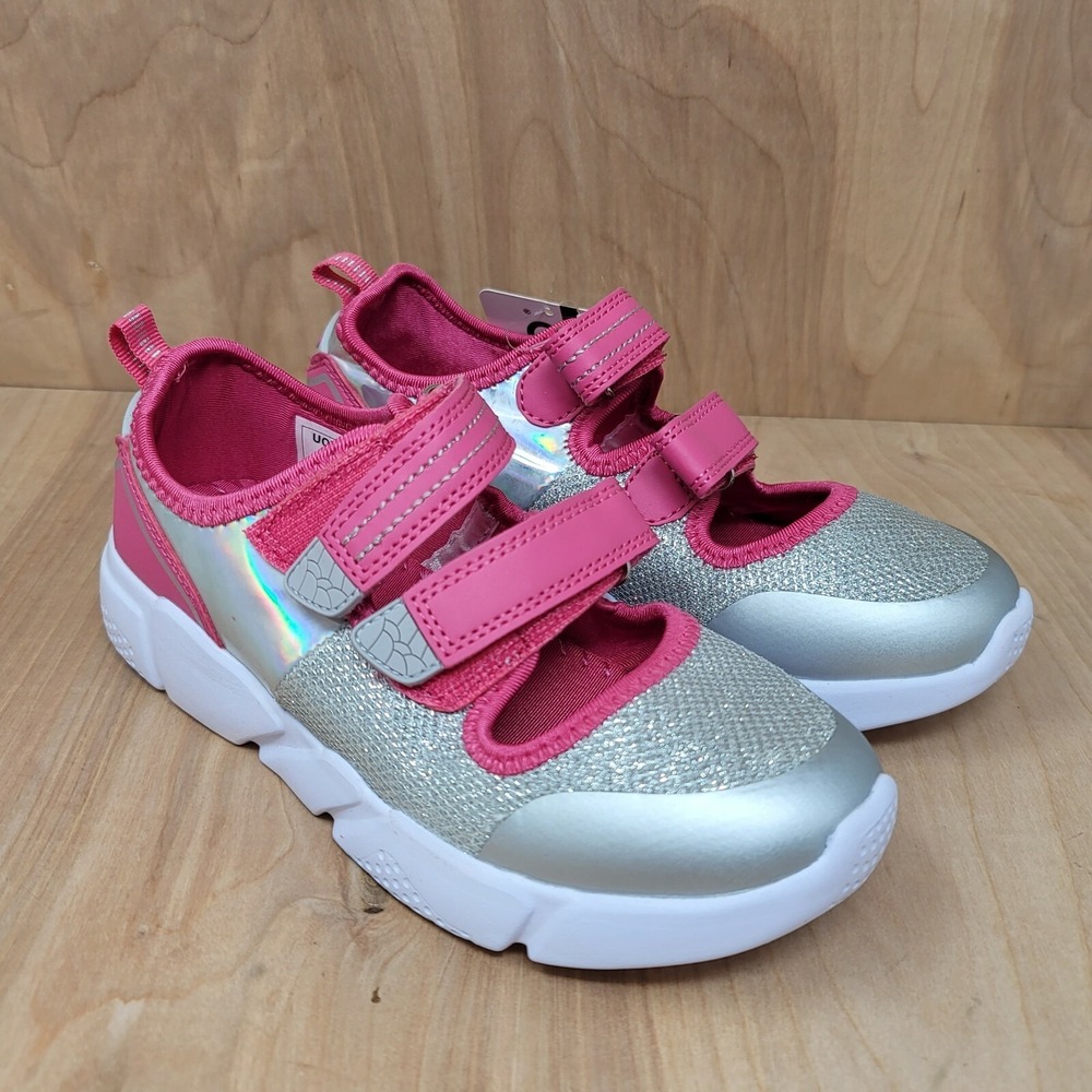 UOVO Girls Sneakers Sz 4.5 Fashion Shoes Casual Silver Pink EU 36
